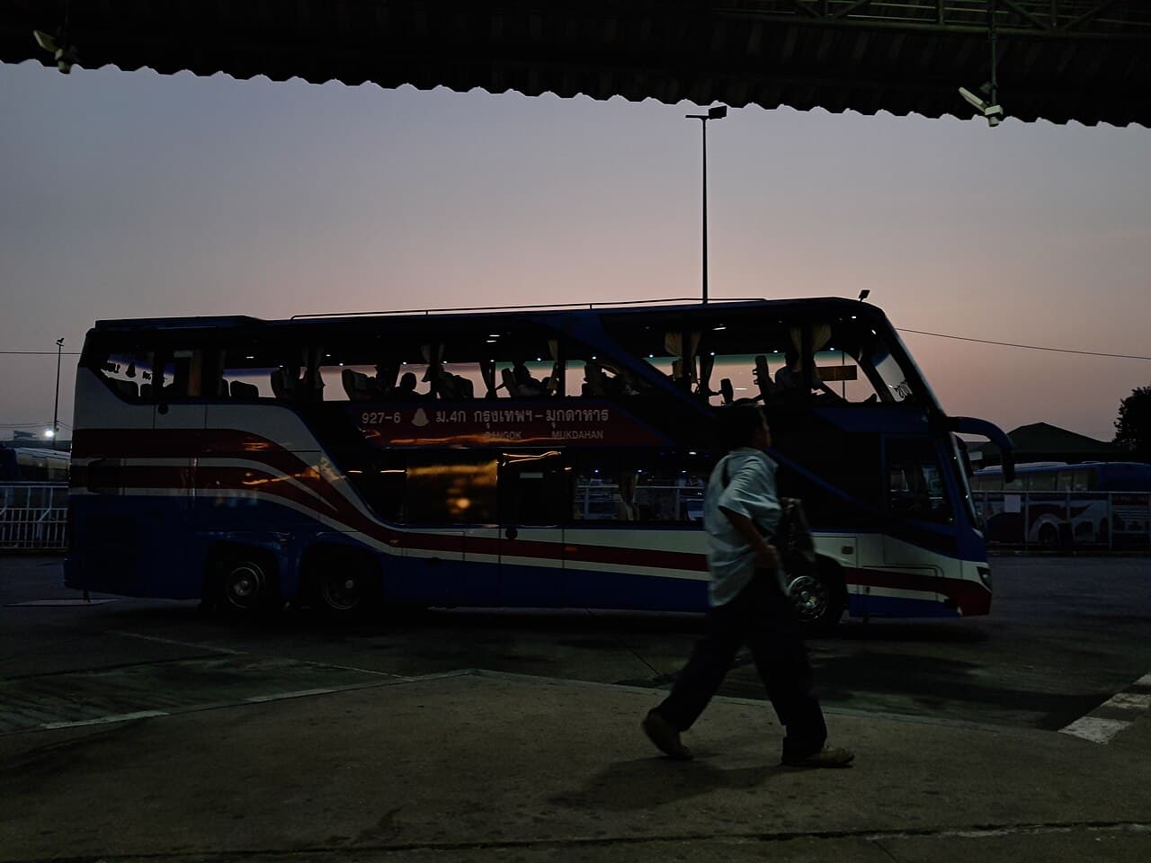 Departure platform area at Mo Chit 2 Bus Terminal.